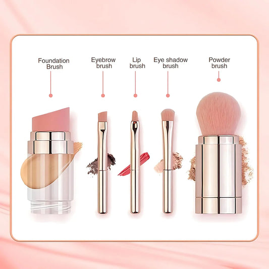 5 in 1 Travel Makeup Brush