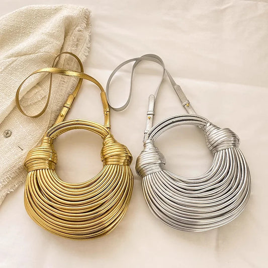 Golden Elegance Hobo Bag