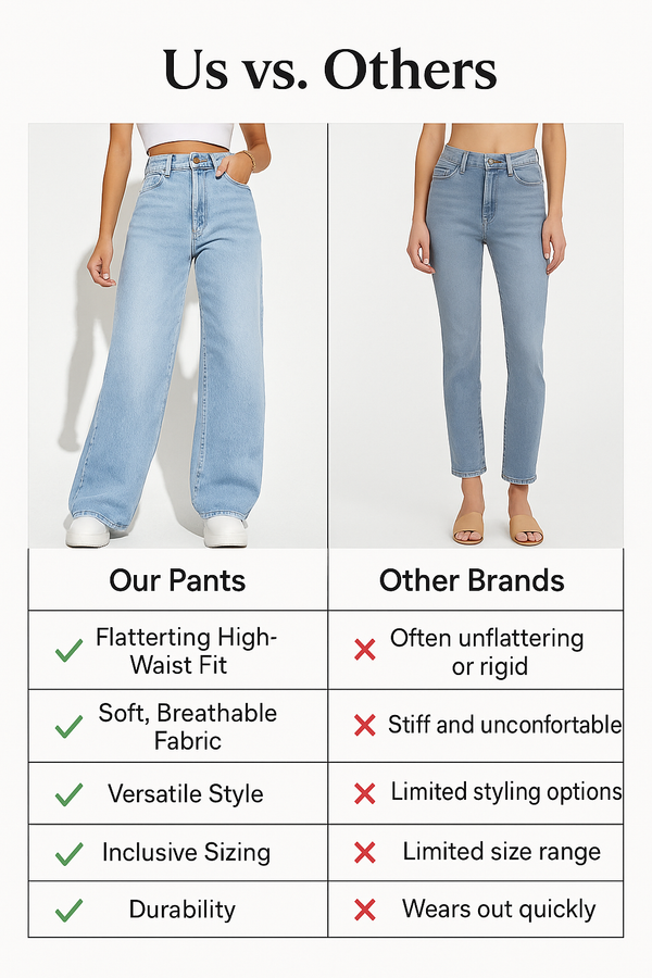 Why Wear Our High-Waist Wide Leg Jeans