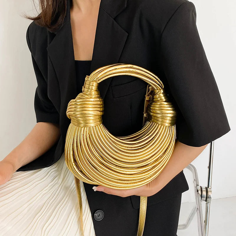 Golden Elegance Hobo Bag