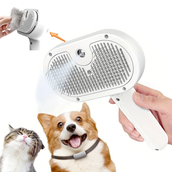 Stay-Still Pet Grooming Brush